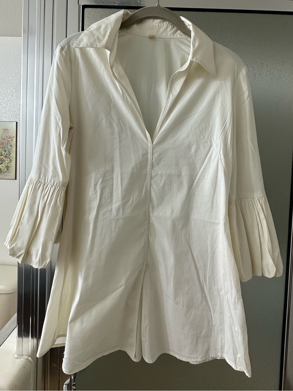 Nothing But Love Cream Ruffled Sleeve Blouse